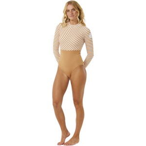 2024 Rip Curl Womens Premium Surf Long Sleeve Surf Suit 15CWRV - Light Brown